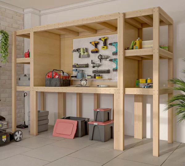 3×10 Workbench with Shelves