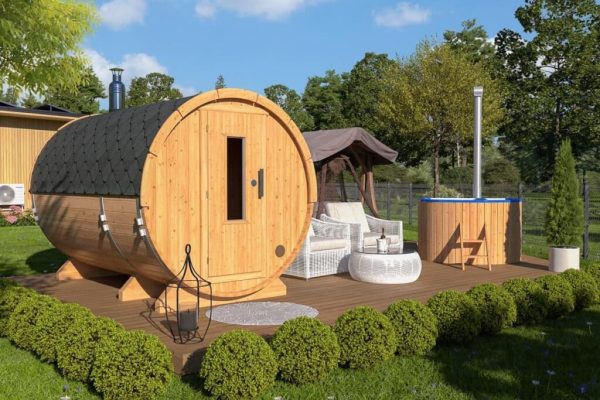 Medium Barrel Sauna - Image 4