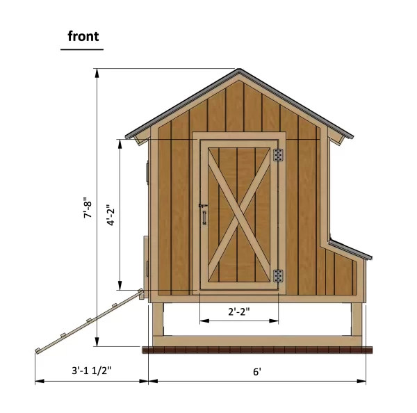 6x6 Chicken Coop For 12 Chickens - Image 4